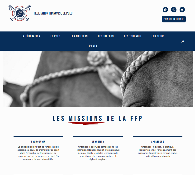 Back-Office de la Fédération Française de Polo